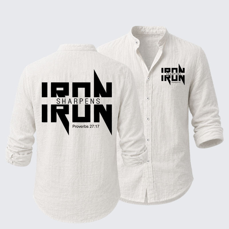 IRON SHARPENS IRON Proverbs 27:17 Resort Casual Shirt