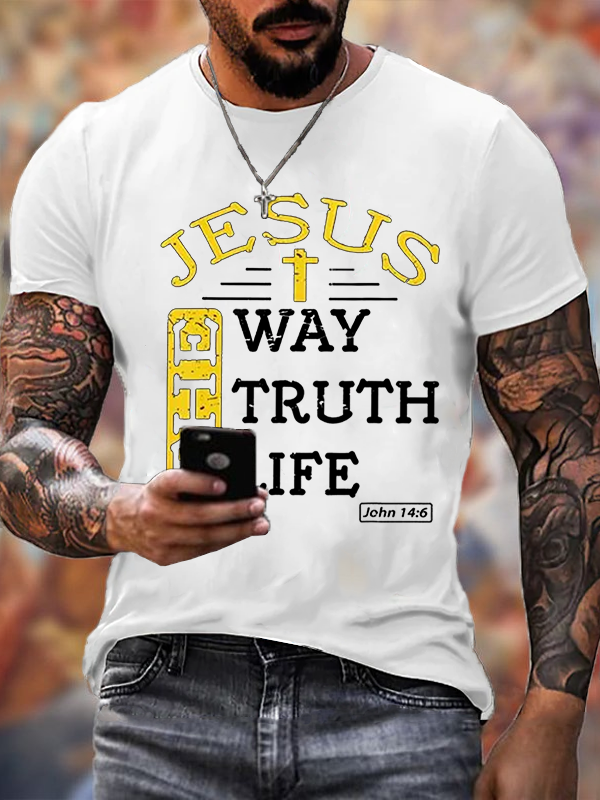 Classic Cotton Tee - Jesus The Way Truth Life