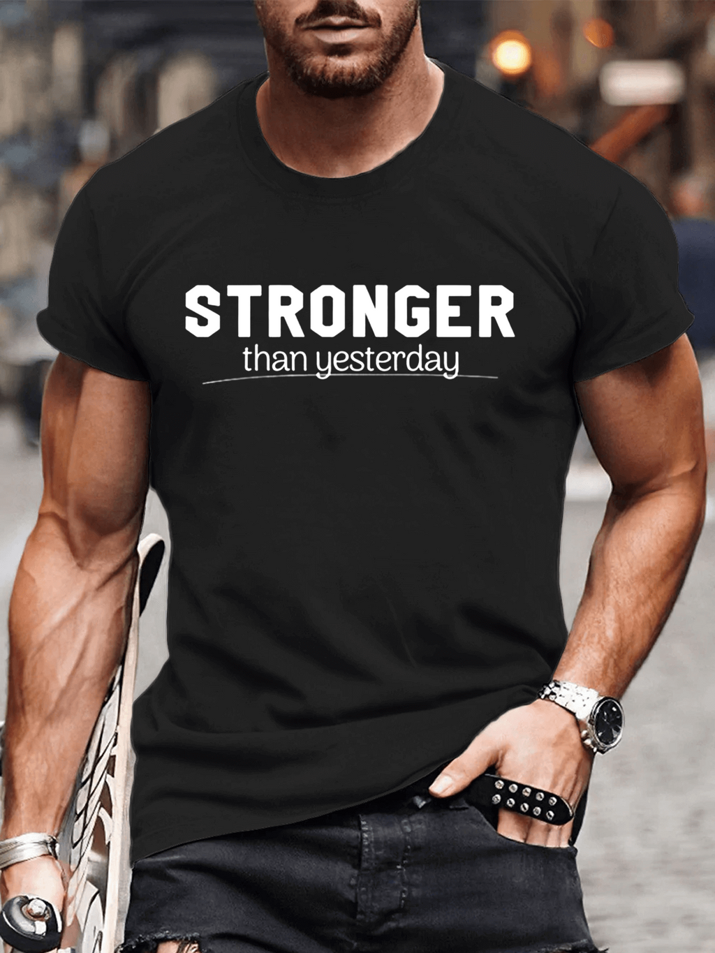 Classic Cotton Tee - Stronger Than Yesterday Men's T-shirt
