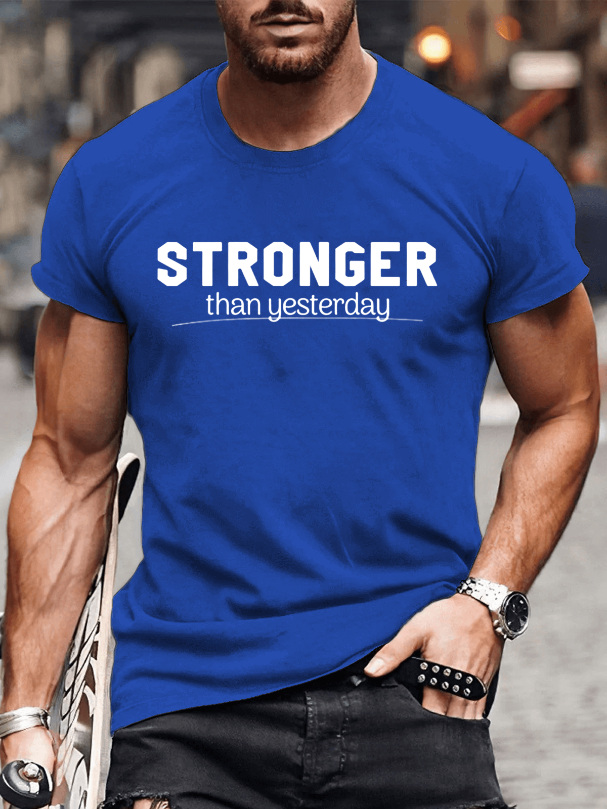 Classic Cotton Tee - Stronger Than Yesterday Men's T-shirt