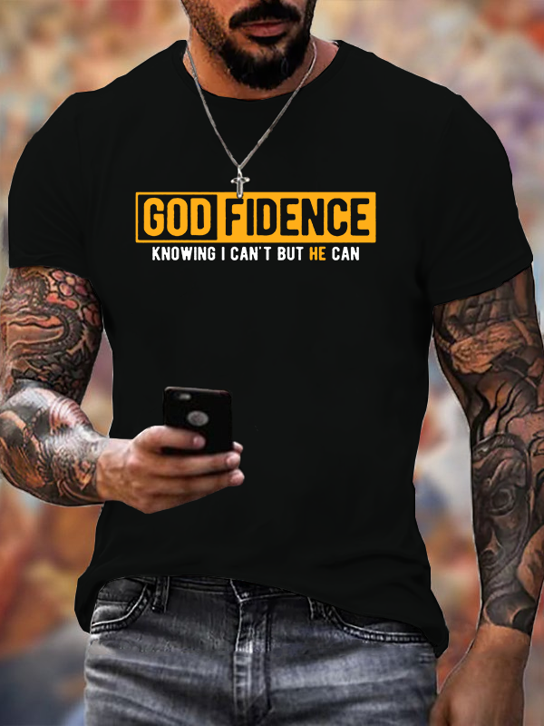 Classic Cotton Tee - Knowing I Can't But He Can