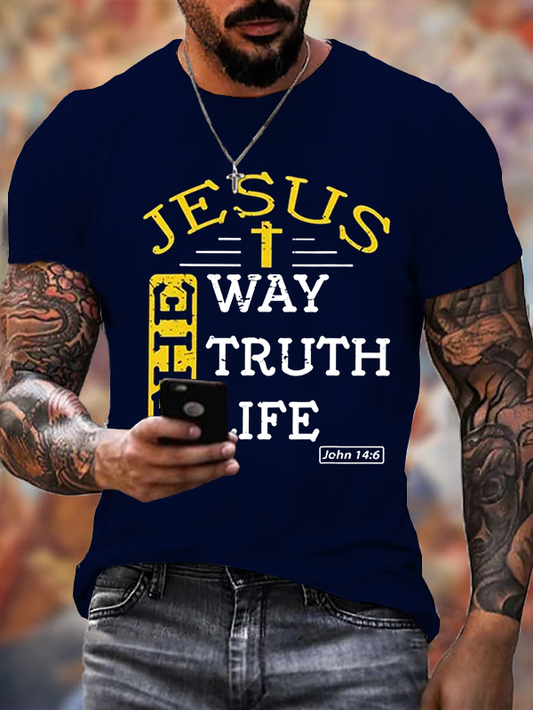 Classic Cotton Tee - Jesus The Way Truth Life