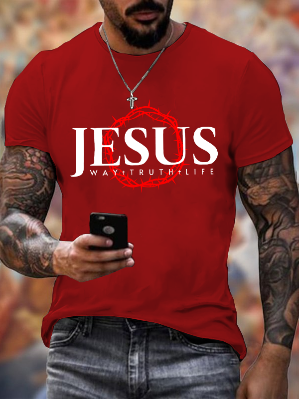 Classic Cotton Tee - Jesus Way Truth Life