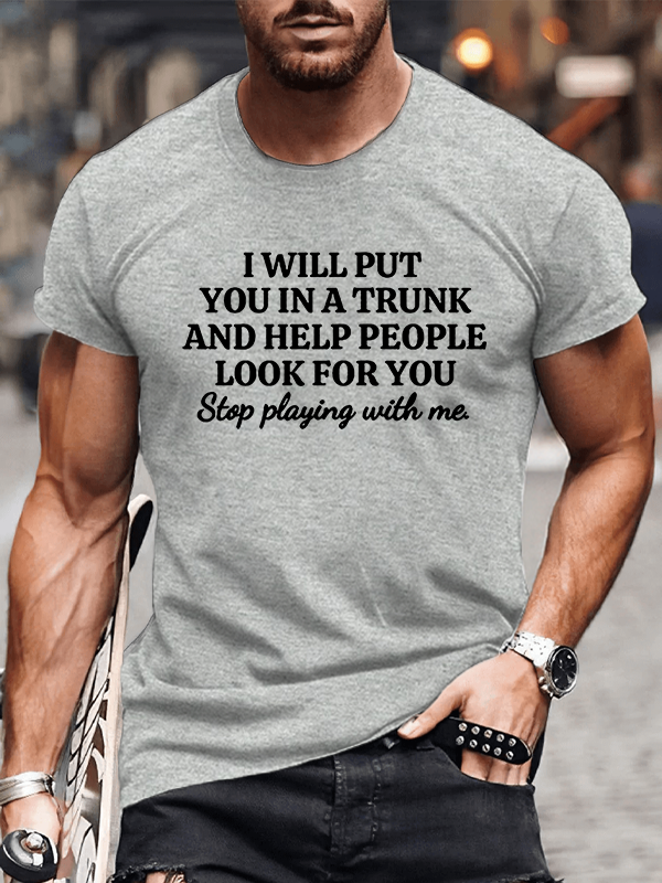 Classic Cotton Tee - No jogging Funny Proverbs Casual