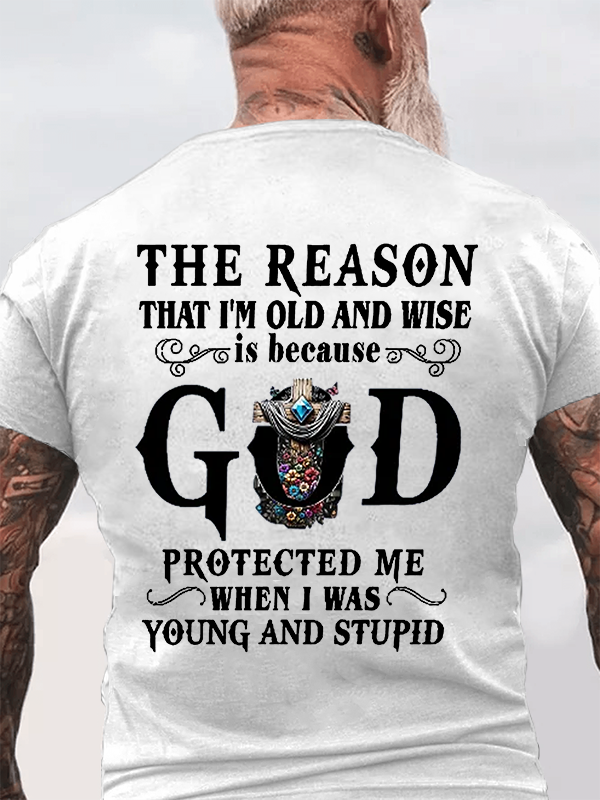 Classic Cotton Tee - Men's Casual Faith God Alphabet