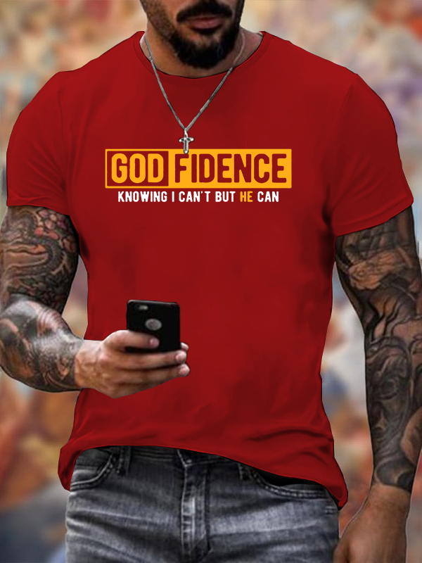 Classic Cotton Tee - Knowing I Can't But He Can