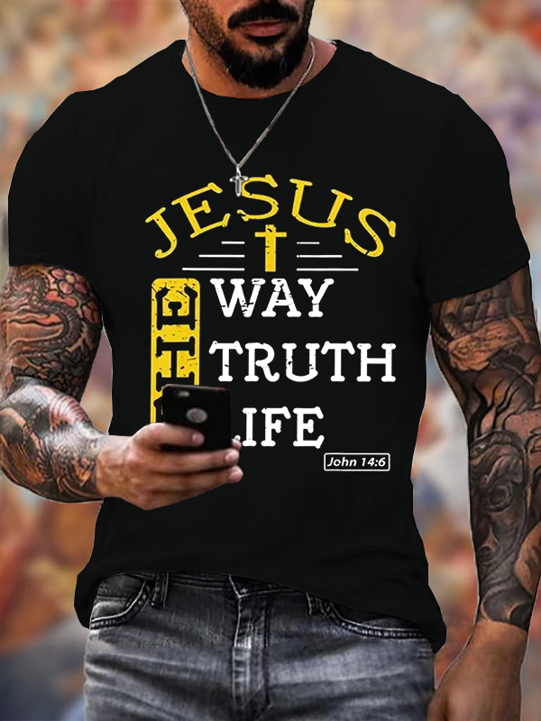 Classic Cotton Tee - Jesus The Way Truth Life