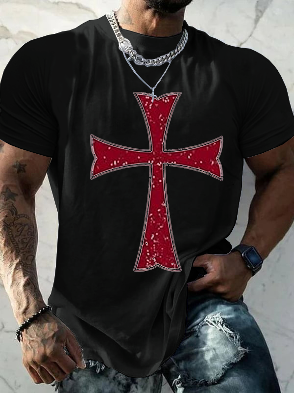 Classic Cotton Tee - Knights Templar Crusader Cross