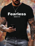 Classic Cotton Tee - Fearless Isaiah 41:10 Bible Verse