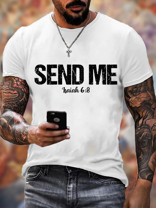 Classic Cotton Tee - Isaiah 6:8 - SEND ME