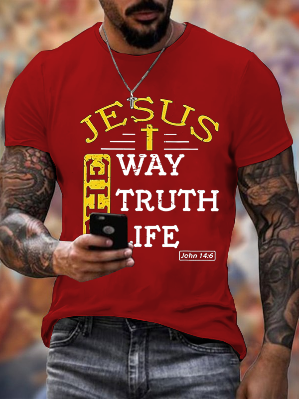 Classic Cotton Tee - Jesus The Way Truth Life